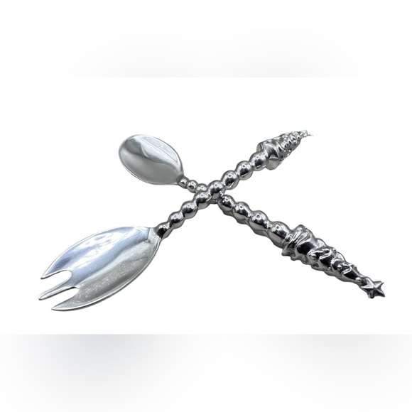 MARIPOSA Set of two Salad Servers with Tree 🌲 design, Very Rare - Picture 2 of 5